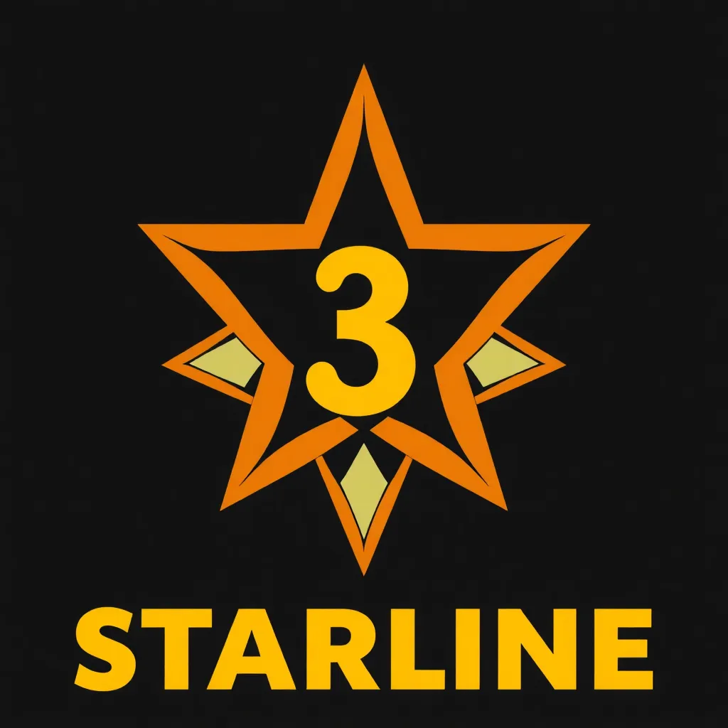 Starline Matka market logo, stylized star with number 3