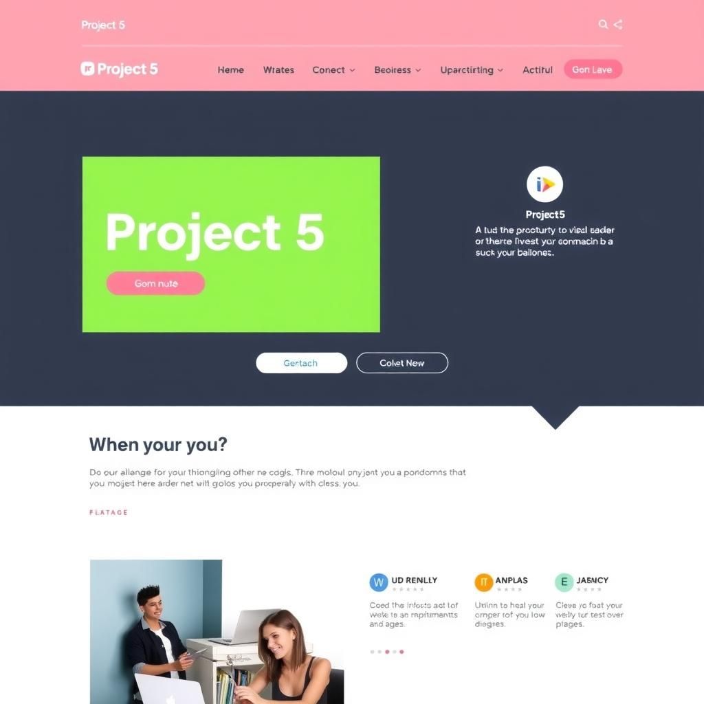 Project 5 - Full home page screenshot of a modern website with a clean and professional design
