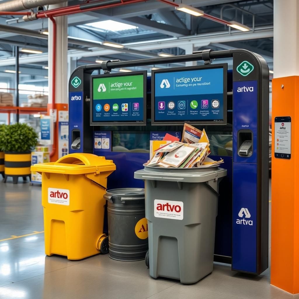 AI-driven waste segregation system at a commercial facility