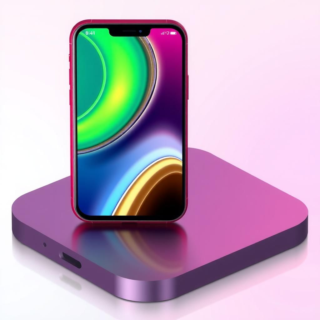 Image of Phone Model M with a sleek design and vibrant display