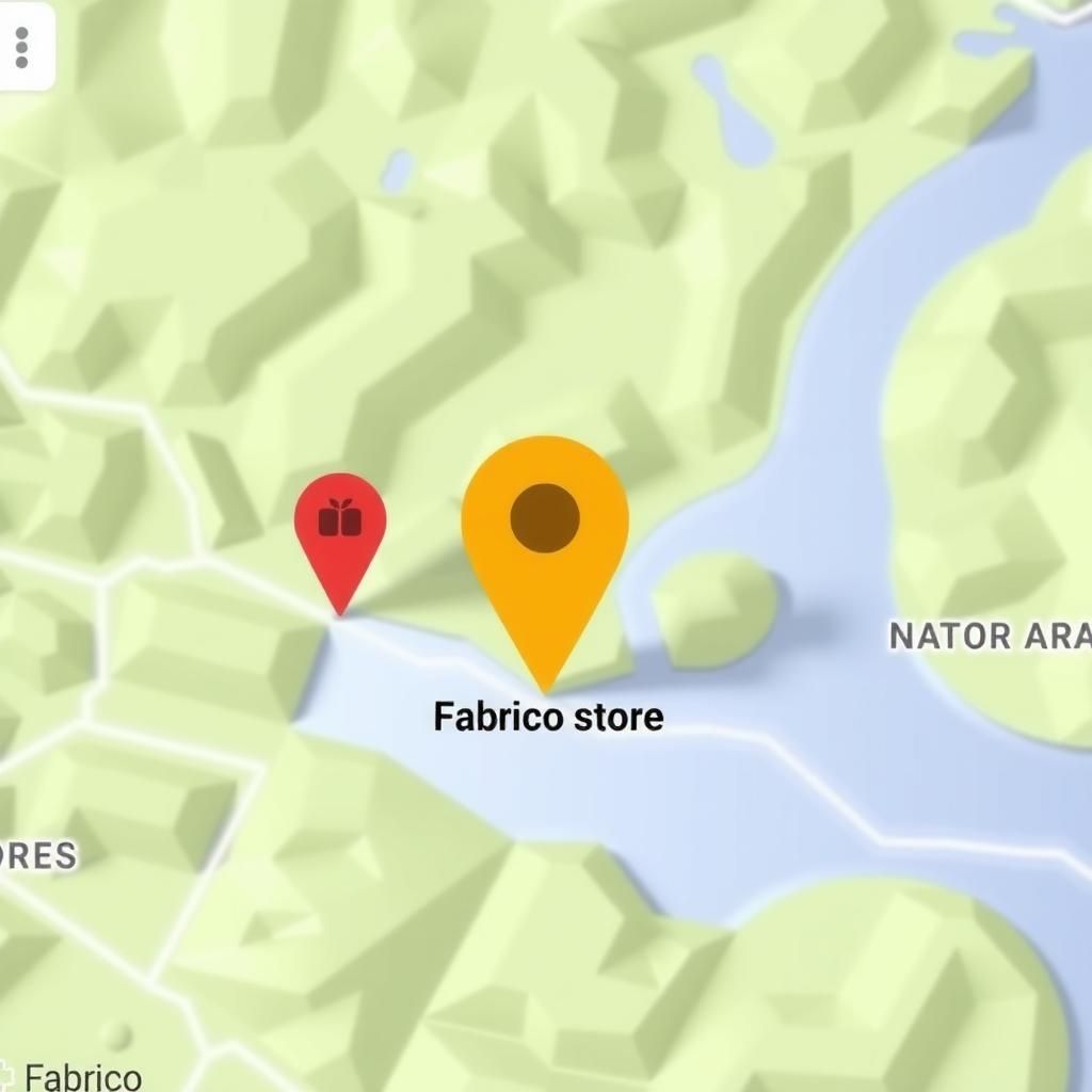 Map with a pin showing Fabrico store location