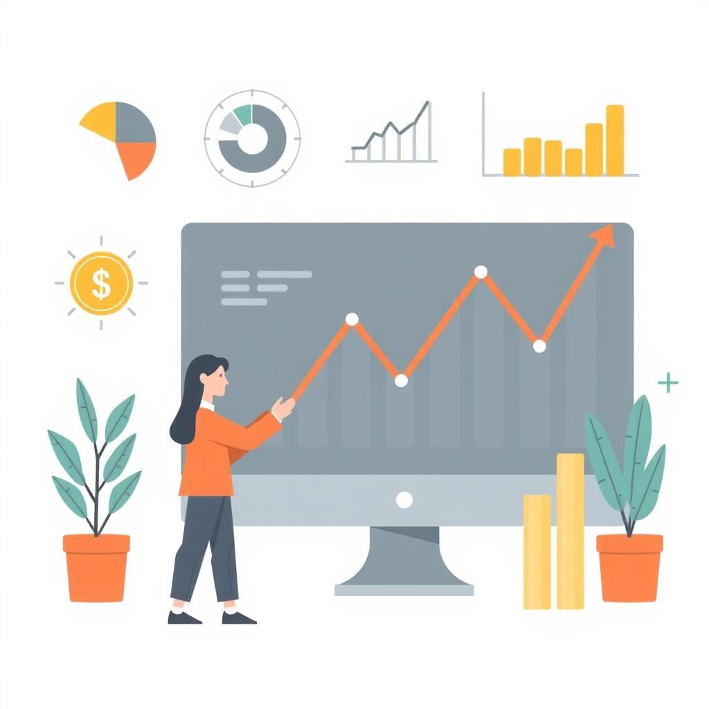 Illustration of financial animation