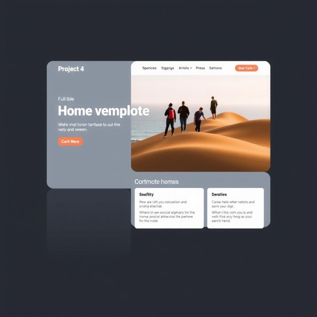 Project 4 - Full home page screenshot of a modern website with a clean and professional design