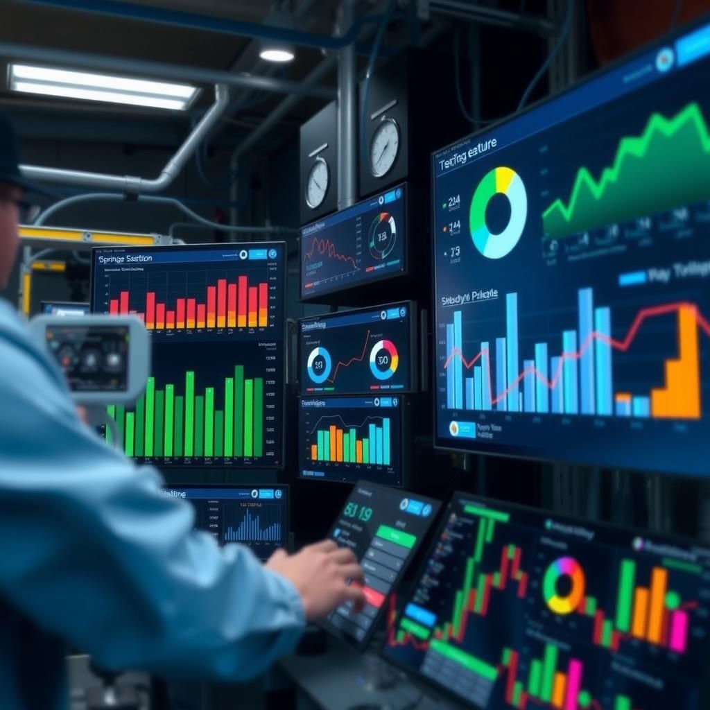 Real-time data analytics system monitoring waste management performance