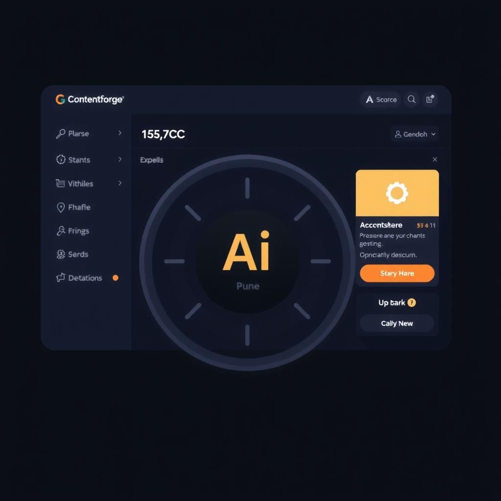 ContentForge AI interface with cross-platform content optimization