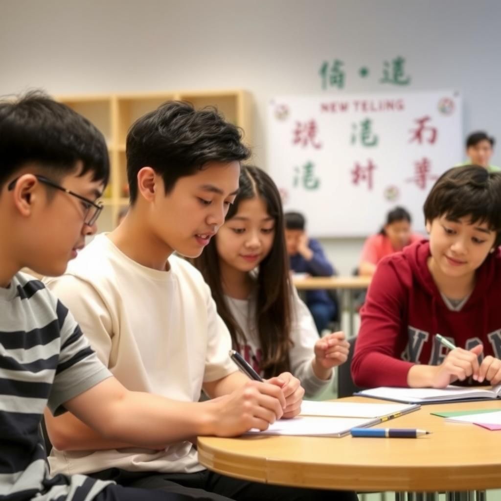 Teenagers engaged in a full-stack web development activity