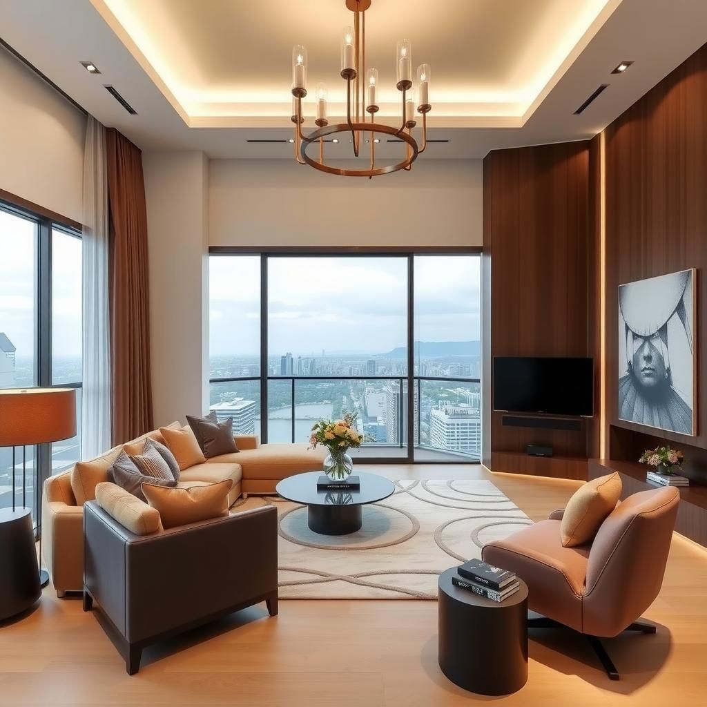 Luxury apartment with elegant interior design