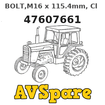 BOLT,M16 x 115.4mm, Cl 10.9 47607661 - Case | AVSpare.com BOLT,M16 x 115.4mm, Cl 10.9 47607661 - Case | AVSpare.com