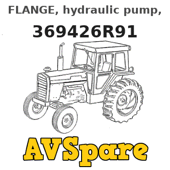 FLANGE, hydraulic pump, w/tubes, Farmall 350 series, 11327 FLANGE, hydraulic pump, w/tubes, Farmall 350 series, 11327