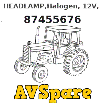 HEADLAMP,Halogen, 12V, 60W 87455676 - Case