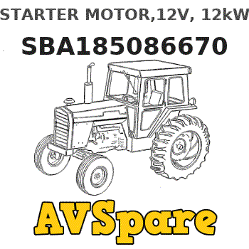 STARTER MOTOR,12V, 12kW SBA185086670 Case