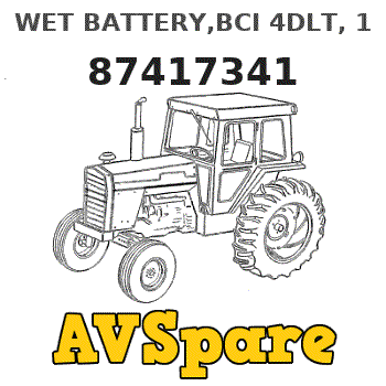 WET BATTERY,BCI 4DLT, 12V, 1000CCA 87417341 - Case | AVSpare.com WET BATTERY,BCI 4DLT, 12V, 1000CCA 87417341 - Case | AVSpare.com