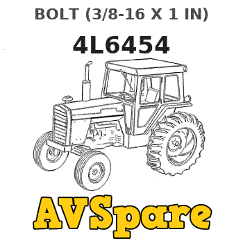 BOLT (3/8-16 X 1 IN) 4L6454 - Caterpillar | AVSpare.com