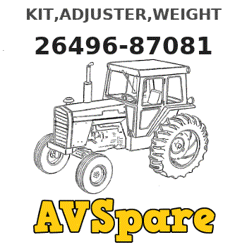 KIT,ADJUSTER,WEIGHT 26496-87081 - Hitachi | AVSpare.com