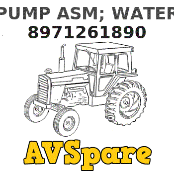 PUMP ASM; WATER 8971261890 - Hitachi | AVSpare.com PUMP ASM; WATER 8971261890 - Hitachi | AVSpare.com