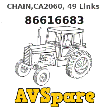 CHAIN,CA2060, 49 Links x 38.1mm = 1866.9mm 86616683 - New.Holland 