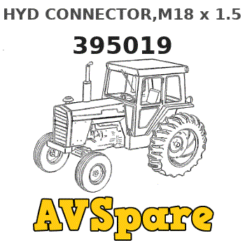 HYD CONNECTOR,M18 x 1.5 ORB x M16 x 1.5 ORB 395019 - New.Holland ...