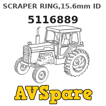 SCRAPER RING,15.6mm ID x 25.4mm OD x 4.8mm Thk 5116889 - New 
