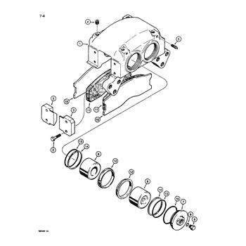 W14B) - CASE WHEEL LOADER (1/85-12/89) (7-08) - AIR COMPRESSOR SYSTEM Case  Constructuion