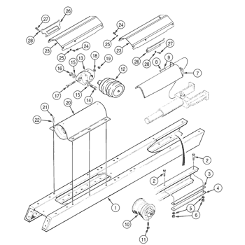 750H) - CASE CRAWLER TRACTOR (1/00-12/02) (05-03) - TRACK ADJUSTER AND  IDLER MOUNTING Case Constructuion