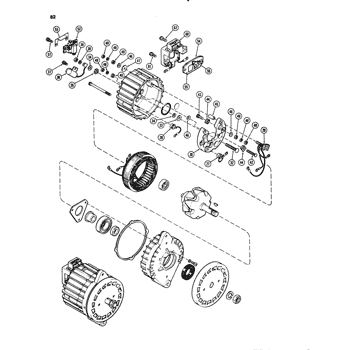 1150C) - CASE CRAWLER TRACTOR (NORTH AMERICA) (7/78-12/84) (080) - R36588  ALTERNATOR, MOTOROLA NO. 70D44966E01 Case Constructuion