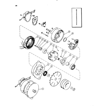 1150C) - CASE CRAWLER TRACTOR (NORTH AMERICA) (7/78-12/84) (080) - R36588  ALTERNATOR, MOTOROLA NO. 70D44966E01 Case Constructuion