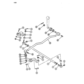 255) - CASE IH TRACTOR (1/86-12/87) (5-20) - TIE ROD AND STEERING