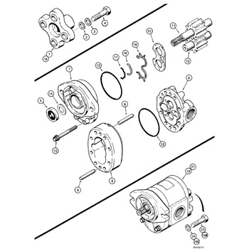 1845c Case Uni Loader Skid Steer Loader North America 1 85 12 01 06 13a Pump Assy Tandem Jaf Case Agriculture