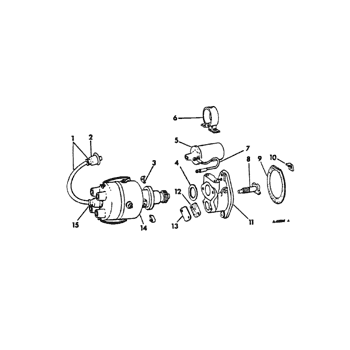 C-123) - 4 CYL. LP & GAS ENGINE (1/55-12/88) (B-26) - DISTRIBUTOR,  PRESTOLITE Case Agriculture