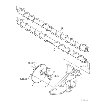 8350) - CASE IH MOWER CONDITIONER (1/88-12/97) (6-02) - AUGERS AND REEL CAM  ASSEMBLY Case Agriculture