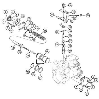 1845c Case Uni Loader Skid Steer Loader North America 1 85 12 01 06 13a Pump Assy Tandem Jaf Case Agriculture