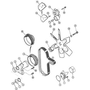 5140) - CASE IH MAXXUM TRACTOR (NORTH AMERICA) (1/90-12/97) (2-038) -  TURBOCHARGER SYSTEM, 6T-590 ENGINE, 5140/5240 AND 5250 TRACTORS Case  Agriculture