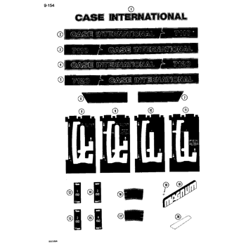 Abilene Machine Hood Decal Set For Case IH 7140 Tractor – 1334444C1 1334445C1