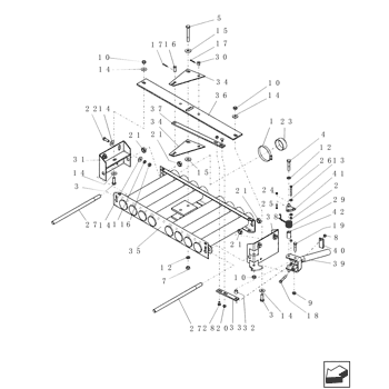 ADX3380) - AIR DELIVERY SYSTEM (6/03-7/08) (L.10.F[22]) - CENTER MANIFOLD  (2ND SERIAL NO. RANGE) Case Agriculture