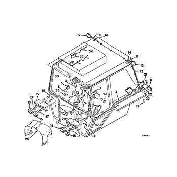 Interrupteur + inverseur 2 positions pour Case IH 856 XL 1964835C1