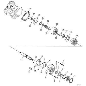 1845c Case Uni Loader Skid Steer Loader North America 1 85 12 01 06 13d Pump Assy Tandem Jaf Case Agriculture