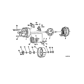 674) - INTERNATIONAL DIESEL TRACTOR (NORTH AMERICA) (1/73-12/77) (08-03) -  ELECTRICAL, ALTERNATOR-GENERATOR, DELCO REMY, WITH INTEGRAL SOLID STATE  VOLTAGE REGULATOR Case Agriculture