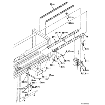 8575) - CASE IH MID-SIZE RECTANGULAR BALER (NORTH AMERICA) (1/95-12/00)  (08-020) - KNOTTER BLOWER ASSEMBLY-CONTINUED (PUMP & MOUNTING) Case  Agriculture