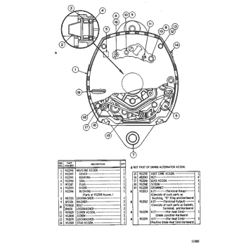 1N9406 ALTERNATOR ASSEMBLY 32 Volt 50 Ampere Part 1 of 2 Type