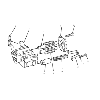 Caterpillar 4N0733 Parts scheme PUMP GP-ENGINE OIL