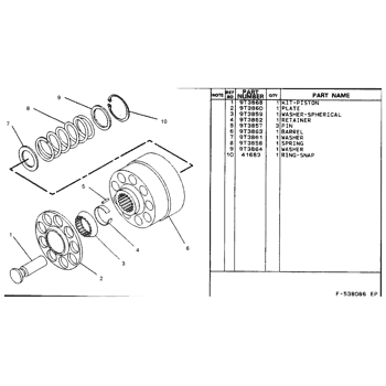 9T2031 ROTATING GP PART OF 6E6472 PUMP-PISTON IT18F INTEGRATED