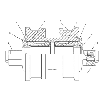 ROLLER GP-TRACK-DOUBLE FLANGE 1248253 - Caterpillar ROLLER GP-TRACK-DOUBLE FLANGE 1248253 - Caterpillar