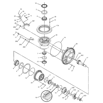 SHAFT-BEVEL PINION 1368035 - Caterpillar | AVSpare.com