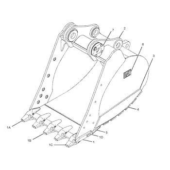 269 2622 Bucket Adjuster Gp Heavy Duty Power B Family S N Spn1 Up 1072 Mm 42 In Wide X 0 96 Cu M 1 26 Cu Yd Capacity K 90 Adapters Qty Of 5 An Attachment 3d L Avspare Com