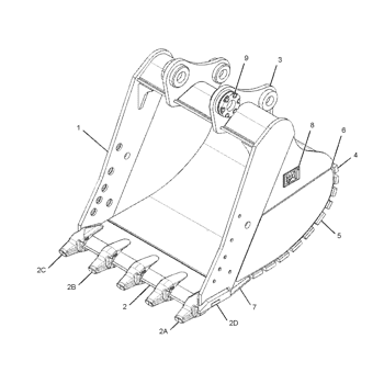 269 2598 Bucket Adjuster Gp Heavy Duty B Family S N Hek1 Up 770 Mm 30 In Wide X 0 64 Cu M 0 84 Cu Yd Capacity K 90 Adapters 4x An Attachment 322c Avspare Com