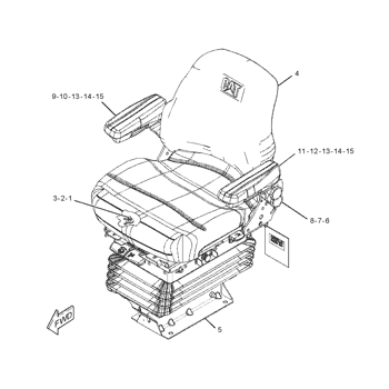 180-5796: Cushion Assembly-Seat