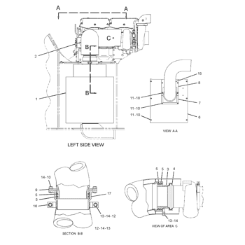 351 1285 Radiator Gp S N Rcy1 Up Part Of 4 6575 Radiator Gp R3000h Load Haul Dump Avspare Com