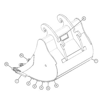 New Cat Ditch Cleaning Bucket 1500 mm (60 in) For Sale