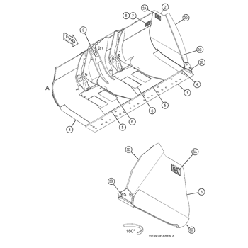 505-4046 ADAPTER-TIP -LH S/N BJ61-UP 966H WHEEL LOADER | AVSpare.com