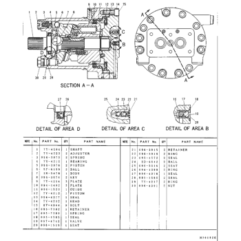 7Y4260 MOTOR GP-PISTON(SLIPPER)-V-B-131-U - PART 1 OF 2 S/N 8JG1